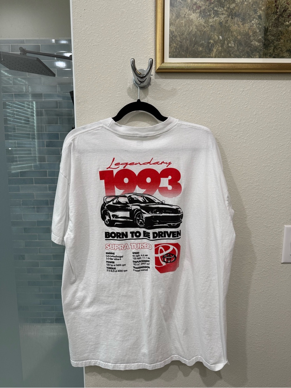 NWOT Men’s Toyota Supra Turbo Graphic Tee - White 100% Cotton XL